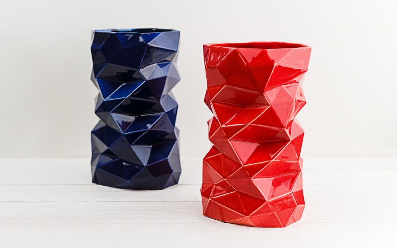 керамическая ваза ручной работы на заказ для интерьера 