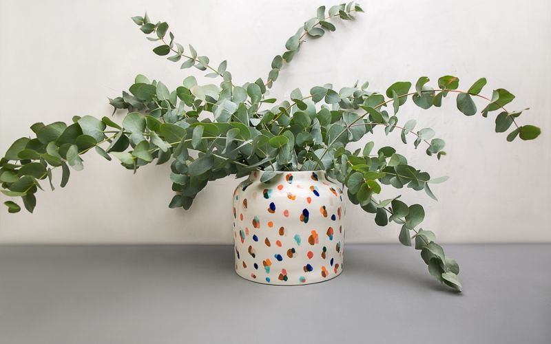 декор для дома ваза керамическая ручной работы 