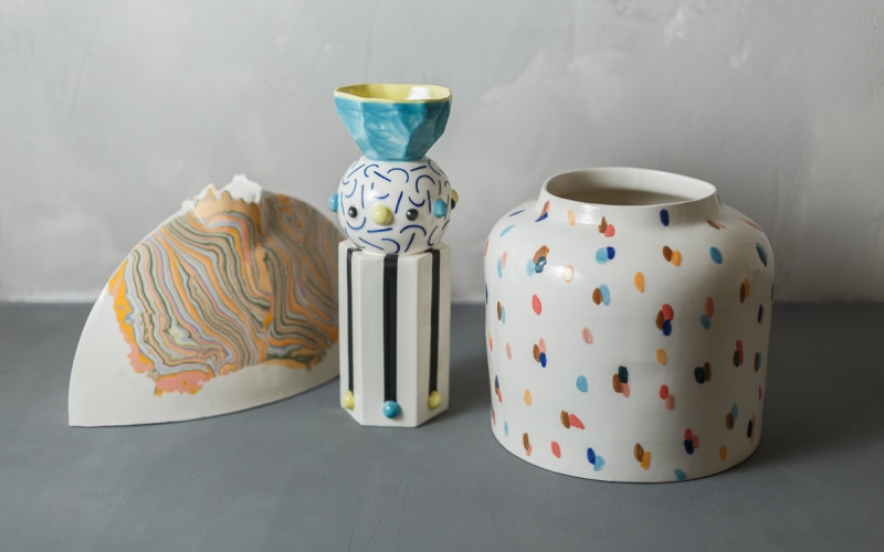 керамическая ваза декор интерьера ручной работы 