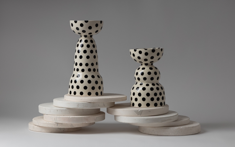 керамический подсвечник ручной работы ceramum