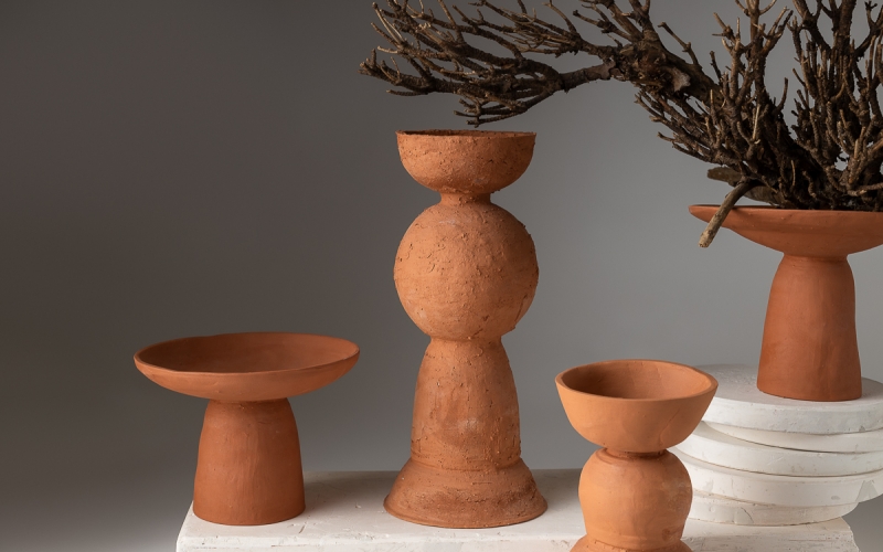 керамический подсвечник ручной работы ceramum