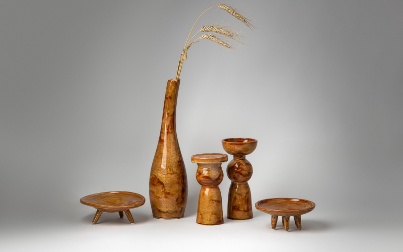 керамический подсвечник ручной работы ceramum