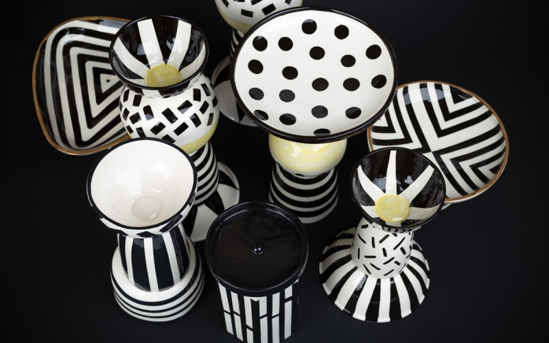 керамический подсвечник декор интерьера 