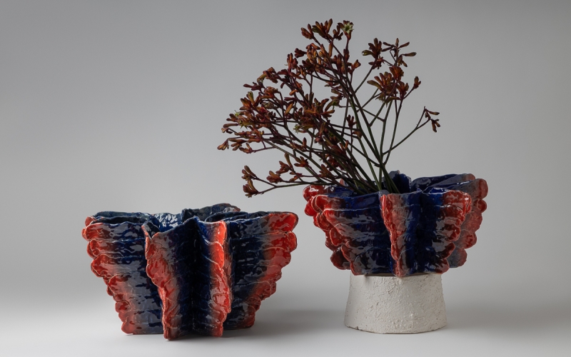 необычная керамическая ваза ручной работы