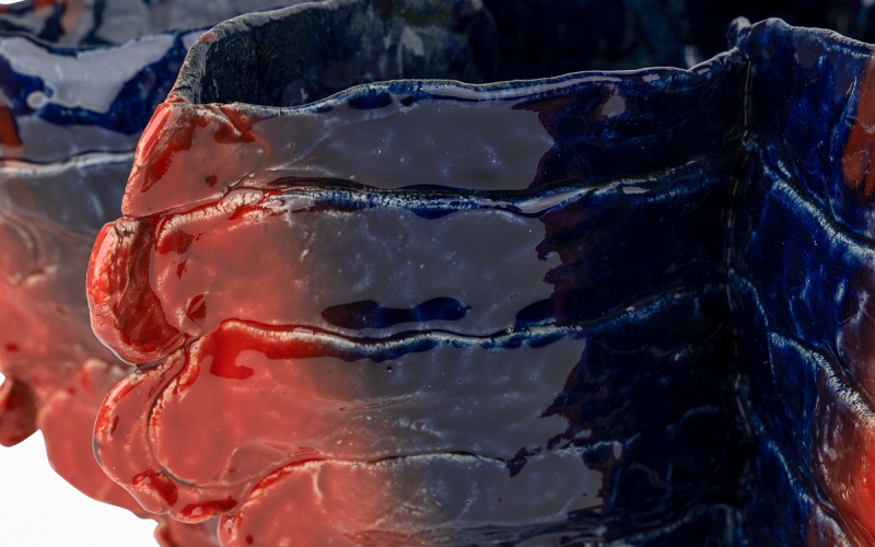 необычная керамическая ваза ручной работы