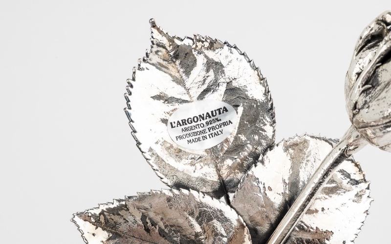 винтаж Роза L'argonauta argento 925 Италия