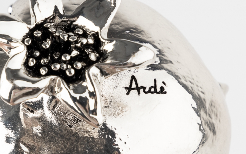 Гранат ARDE Silverplated Signed 