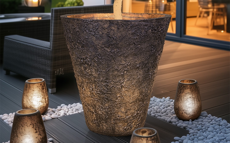 керамическое кашпо ручной работы для улицы