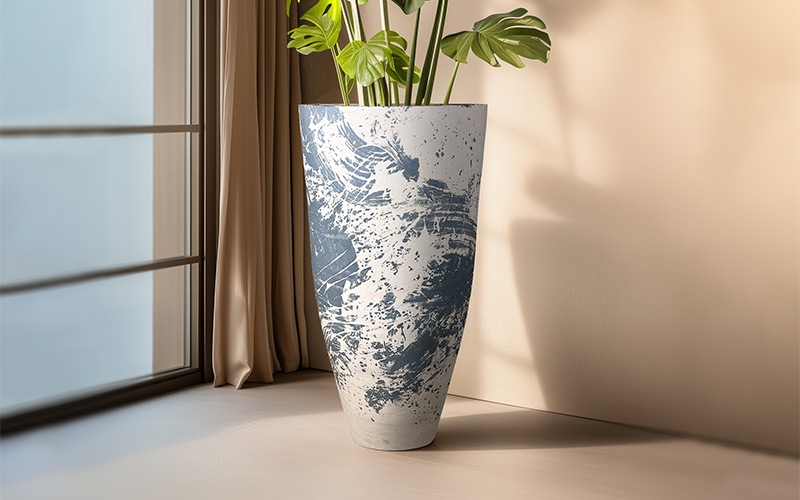 керамическое кашпо ручной работы для улицы 