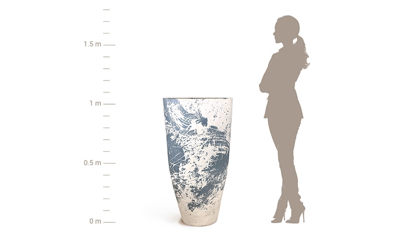 керамическое кашпо ручной работы для улицы 