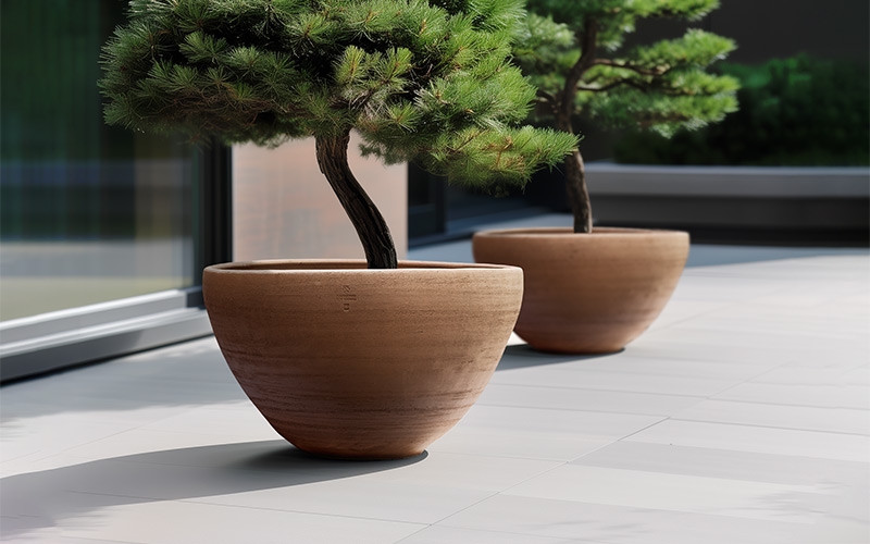 керамическое кашпо ручной работы для улицы