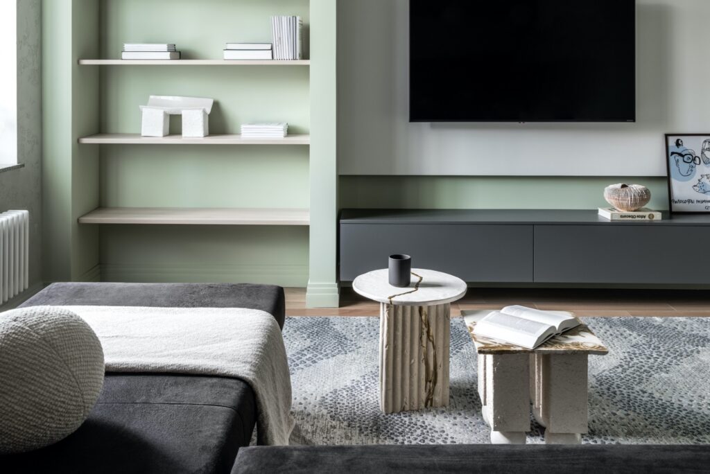 Публикация в журнале Elledecoration: Московская квартира 70 м² в мятных оттенках