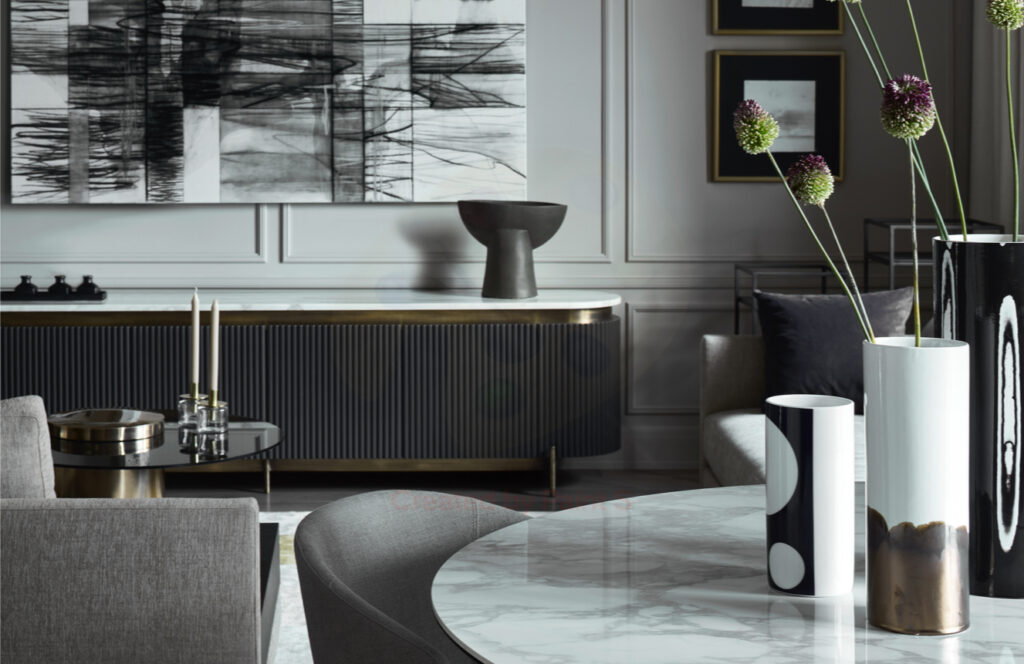 Публикация в журнале Elledecoration: Квартира в жемчужных оттенках в новом доме на Яузе